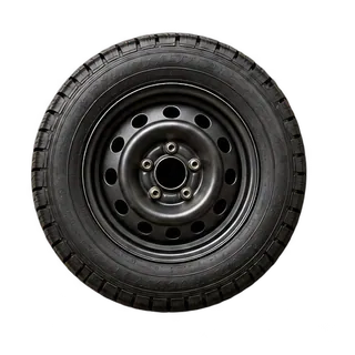 Generated tire on a steel wheel