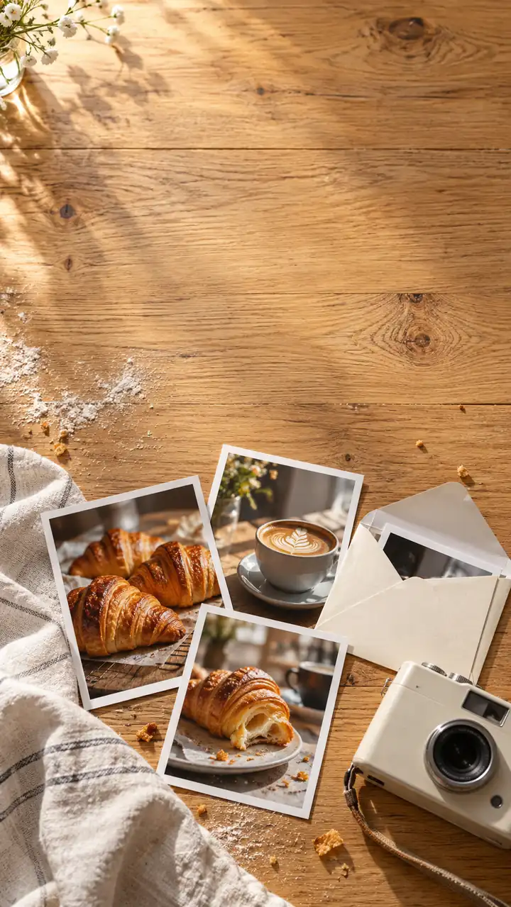 Generated portrait still life at the fictional bakery’s gallery counter.